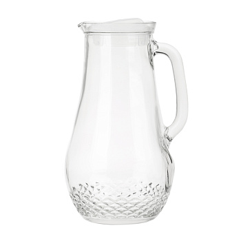 Кувшин "Крист" с пластиковой крышкой, 1,5л, стекло