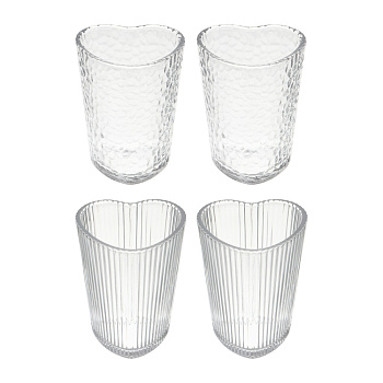 Набор бокалов для напитков тм LADECOR "Сердце" 200 мл, 2 шт, стекло