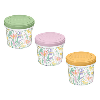 Ботаника Банка с завинчивающейся крышкой 0,7л, пластик, 3 цвета