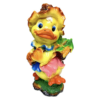 Фигура садовая "Утка с корзинкой" 48х28см, гипс