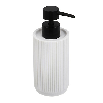 Диспенсер для жидкого мыла тм VETTA Дакота, 250мл, смола (полирезин), белый, 6,5x6,5x16,5см