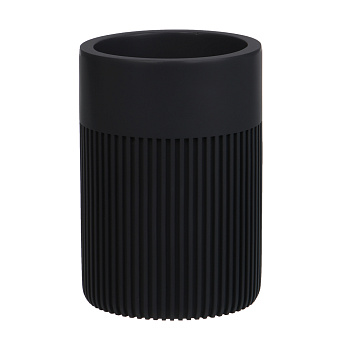 Стакан для ванной комнаты тм VETTA Модена, полирезин, серый, 7x7x10см