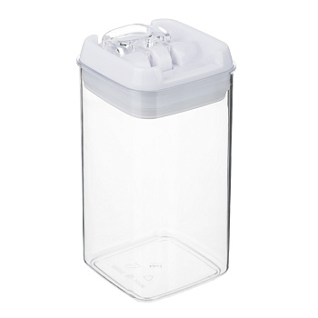 Банка для сыпучих продуктов, тм VETTA, Миндаль, 550мл квадратная, пластик