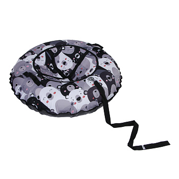 BY SPORT Тюбинг/ватрушка, диаметр 100см, оксфорд 600D, ПВХ, бутиловая камера R15, медведи