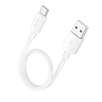Кабель для зарядки USB(A)-Type C hoco. модель X96 Hyper, 27Вт, 0,25 м, белый
