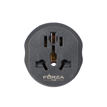 Адаптер-переходник BY, евро, 10А, 2500Вт, 110-240В, серый