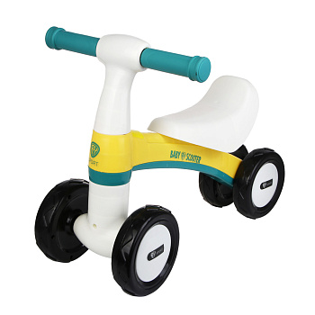 Беговел 4х колесный, тм BY SPORT, бело-желтый