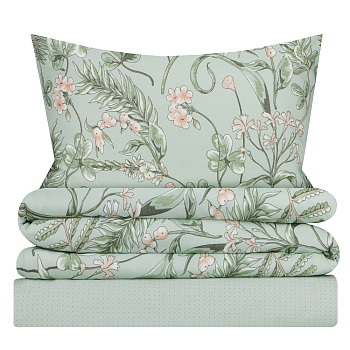 PROVANCE Мосс Комплект постельного белья 1,5 (4 предмета), бязь, 2 дизайна