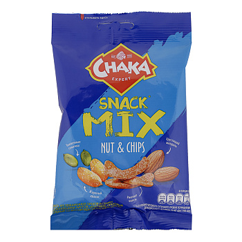 Коктейль ореховый соленый с добавлением чипсов CHAKA 70г