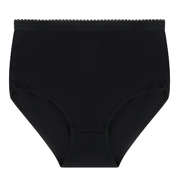GALANTE Трусы женские макси с высокой талией, р.52, 95%хлопок, 5%спандекс, черный, НБ25-13