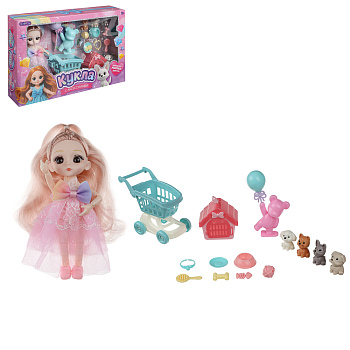 Кукла 14 см шарнирная с аксессуарами, PP, ABS, ИГРОЛЕНД, 3+, 1811-52