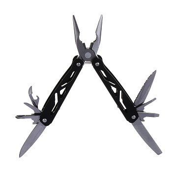 ЕРМАК Мультитул многофункциональный, 12 функций, нержавеющая сталь, 9,9 см