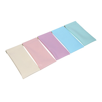 ЮL Чехол для очков мягкий с зажимом, ПУ, 18х8,5см, 5 цветов