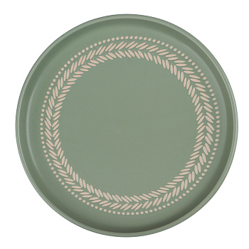 Тарелка закусочная 20см, тм MILLIMI Треция фисташковый, керамика