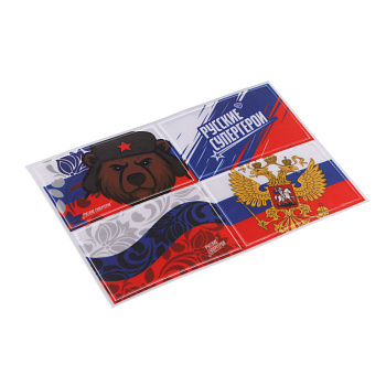 Наклейка светоотражающая "Россия", тм BY Русские Супергерои, 7х4,5см, ПВХ