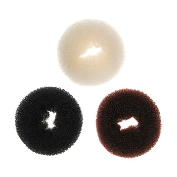 Заколка-бублик для волос тм ЮНИLOOK, d8см, мягкий поролон, 3 цвета, ACS-72