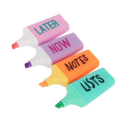 Набор маркеров-выделителей, 4 шт, 4 цвета