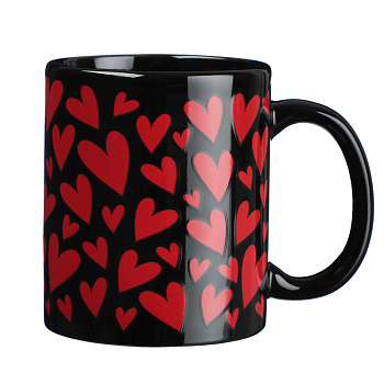 MILLIMI Сердечки Кружка 350мл с терморисунком, керамика