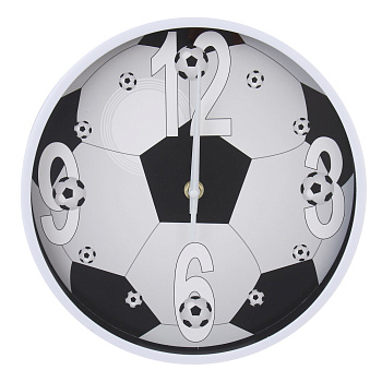 Часы настенные тм LADECOR CHRONO круглые, 24x24x4 см, пластик, стекло, 1хАА, арт.2