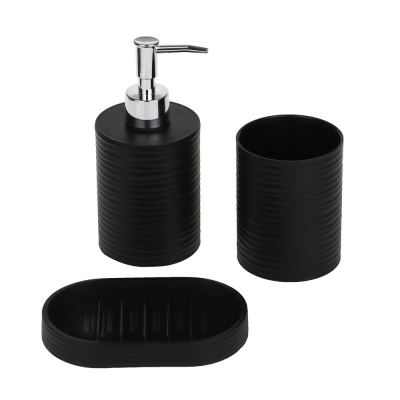 Мыльница тм VETTA Тренто, пластик, PP, черный, 14,5x8,8x2см