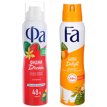 Дезодорант аэрозоль женский ФА Бали Delight /Гавайи Fun,150мл