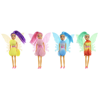 ИГРОЛЕНД Кукла в виде цветочной феи, 15,5 см, в пакете, 13х2,5х24 см, ABS, PP, PVC, 4 дизайна