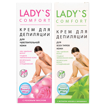 Крем для депиляции LADY'S, 3 вида, 100 мл
