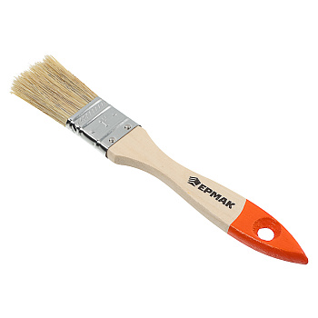 ЕРМАК/HEADMAN Кисть малярная плоская "Бейсик" нат. щетина 1" (25мм)