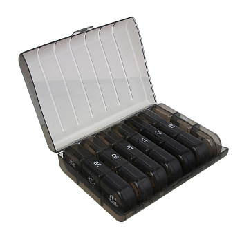 Бокс для таблеток тм VETTA, 21 ячейка, пластик, 15.6x12x4.2см