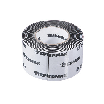 ЕРМАК Лента клеящая монтажная 2-х сторонняя, для АВТО, 40мм x 2м черная