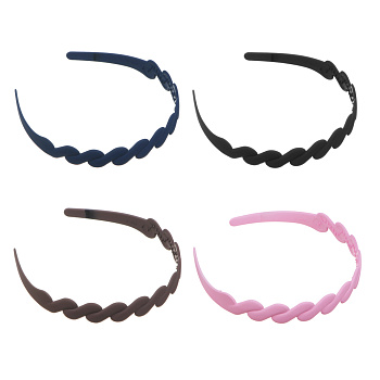Ободок для волос ЮНИLOOK 1,5-2см, пластик, 4 цвета, ACS-03
