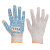 Перчатки вязаные ЛЮКС х/б с ПВХ напылением "Протектор" 5 нитей, Х-нить, 62 гр, белые