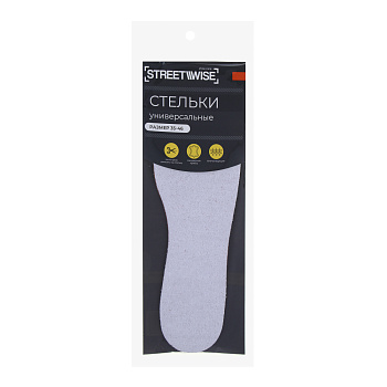 Стельки универсальные тм STREETWISE, полиэстер, натуральная пробка, р. 36-46