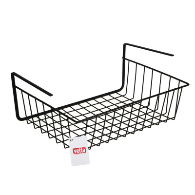 Корзина подвесная на полку тм VETTA, 35х26х13,5см, металл, цвет черный