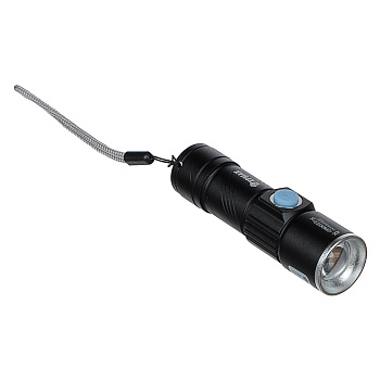 ЕРМАК Фонарь, XPE, 1200мАч, 2,5х2,5х9,5см, 3 режима, алюминиевый сплав, с USB штекером, фокусировка