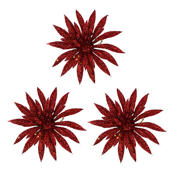 СНОУ БУМ Цветы на проволоке 9,5x9,5см 3 шт