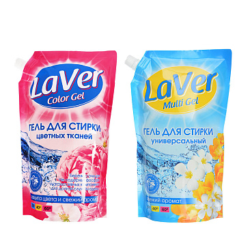 Средство для стирки LaVer,для цветного белья/универсальное,дой-пак,1л