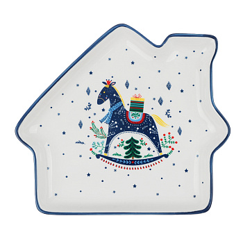 MILLIMI Нордик Блюдо в форме домика, 20х18х3см, керамика