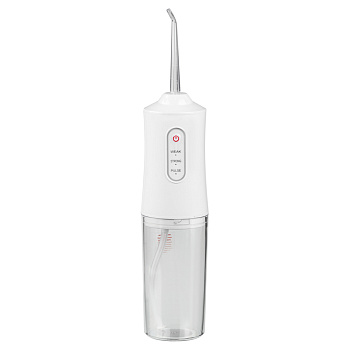 LEBEN Ирригатор, 5 Вт, 3 режима, 4 насадки в комплекте, USB-провод, белый