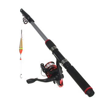 Набор рыболовный тм AZOR FISHING,(Удочка телескоп.,1,8м,тест 10-30 гр,катушка,леска,грузила,бусины)