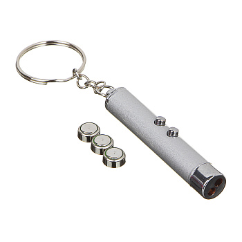 Лазерная указка с фонариком тм ЕРМАК, LR41, 6см, алюминий