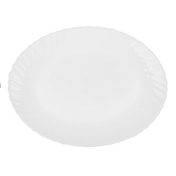 MILLIMI Бьянко Плюс Блюдо овальное 30см опаловое стекло