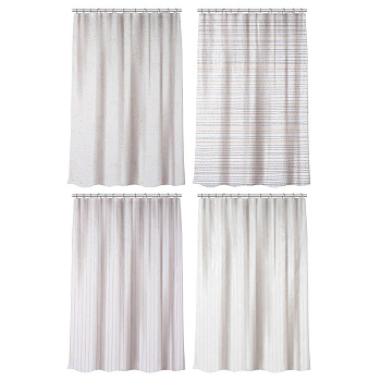 Штора для ванной тм VETTA Pleasant, ПЕВА 80 г/м2, 180x180 см, 4 дизайна