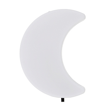 BY Светильник-ночник в розетку Месяц светодиодный, 1Вт, 9см, 230В, пластик, белый