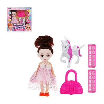 Кукла шарнирная 15 см с акс., PP, PVC, ABS, тм ИГРОЛЕНД