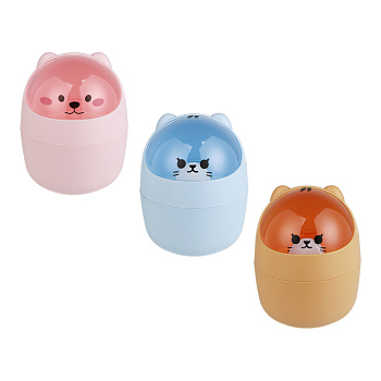 Контейнер настольный для мусора, 12,5х15,5 см, пластик, 3 диз.