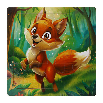 ИГРОЛЕНД Пазл деревянный для малышей, дерево, 15х15см, 6-10 дизайнов