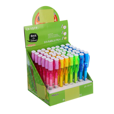 Ручка-шпион с невидимыми чернилами, 4 цвета, шоу-бокс