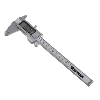 Штангенциркуль цифровой цинковый тм ЕРМАК 150мм, ШЦЦ-I-150-0,05-1, футляр пластик (+ батарейка)