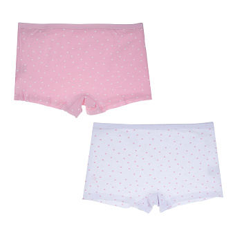 GALANTE Трусы-шортики для девочек 2 шт, р.110-116, 95%хлопок, 5%спандекс, разноцветный, НБ25-24
